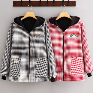 加厚外套工作服女 围裙防污耐脏保暖韩版 家用冬季 加绒罩衣成人长袖