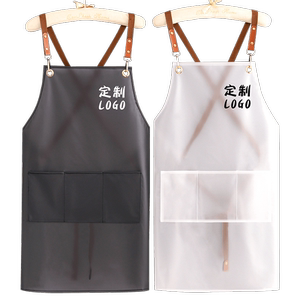 免洗TPU防水围裙水产餐饮专用工作服女定制logo印字厨房家用围腰