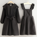 韩版 围裙餐饮专用工作服定制LOGO印字 罩衣家用厨房做饭防泼水长袖