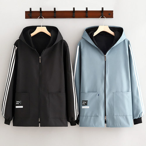 加绒加厚短款罩衣女外穿