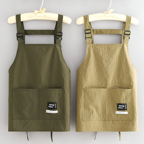 成人防泼水工装围裙家用厨房防
