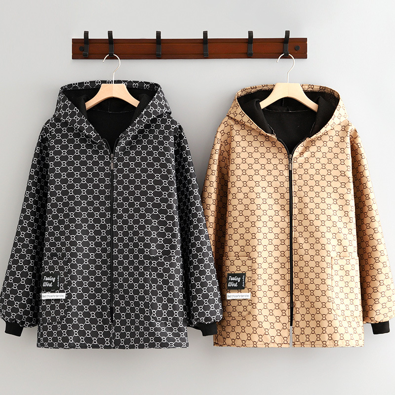 加绒罩衣女外穿防污保暖