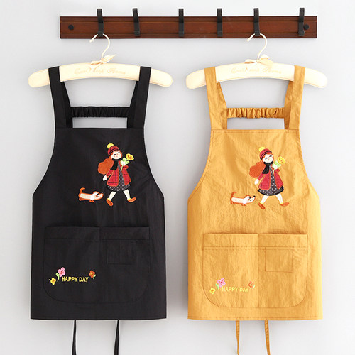 防泼水卡通围裙成人上班餐饮专用