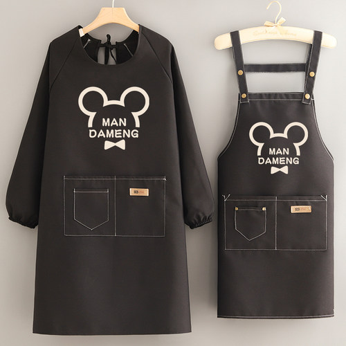 围裙浩瑾帆布防污耐脏时尚印字