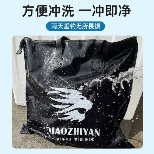 折叠防水鱼护袋渔具收纳装鱼不漏水拉链大容量PVC加厚牛津布多用