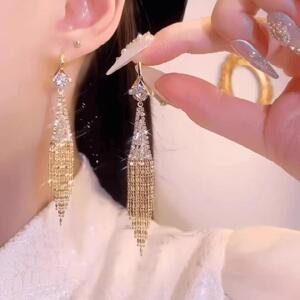 克拉之恋锆石耳环气质奢华长款