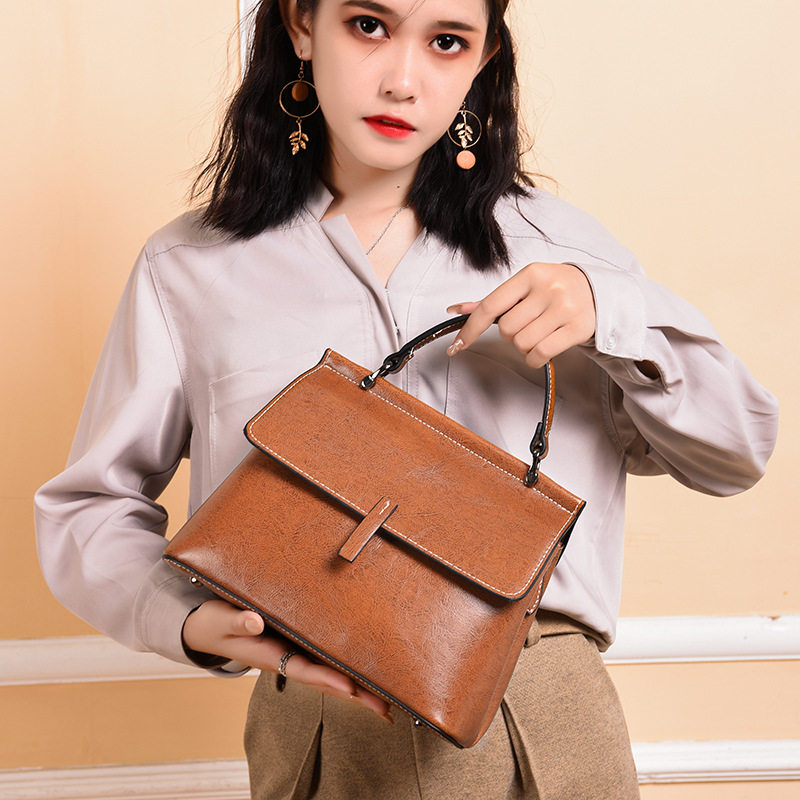 欧美真皮女包单肩斜挎包2026女士