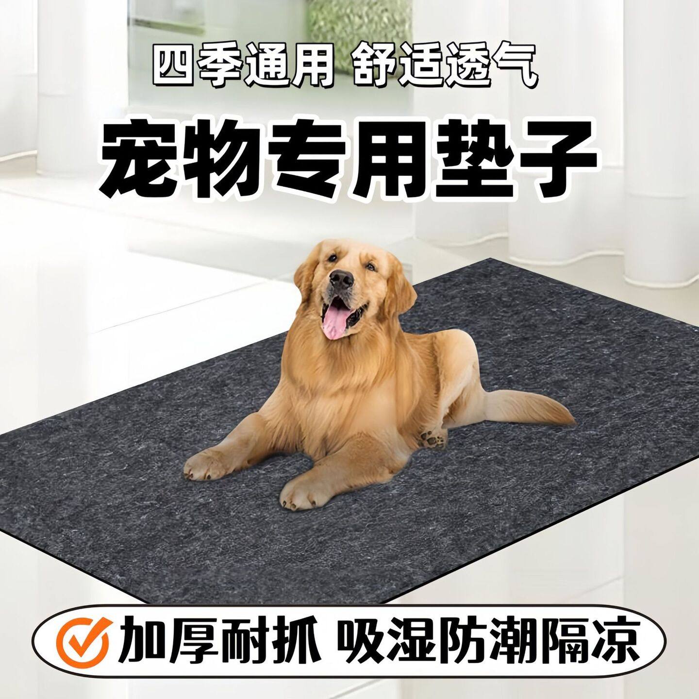 狗垫子防撕咬宠物地垫猫狗窝四季通用大型犬防滑防水狗笼垫板耐磨
