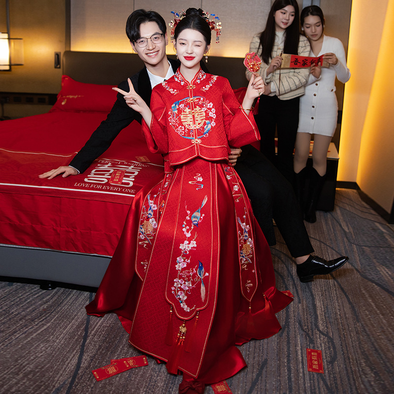 新中式秀禾服高端新娘中式嫁衣
