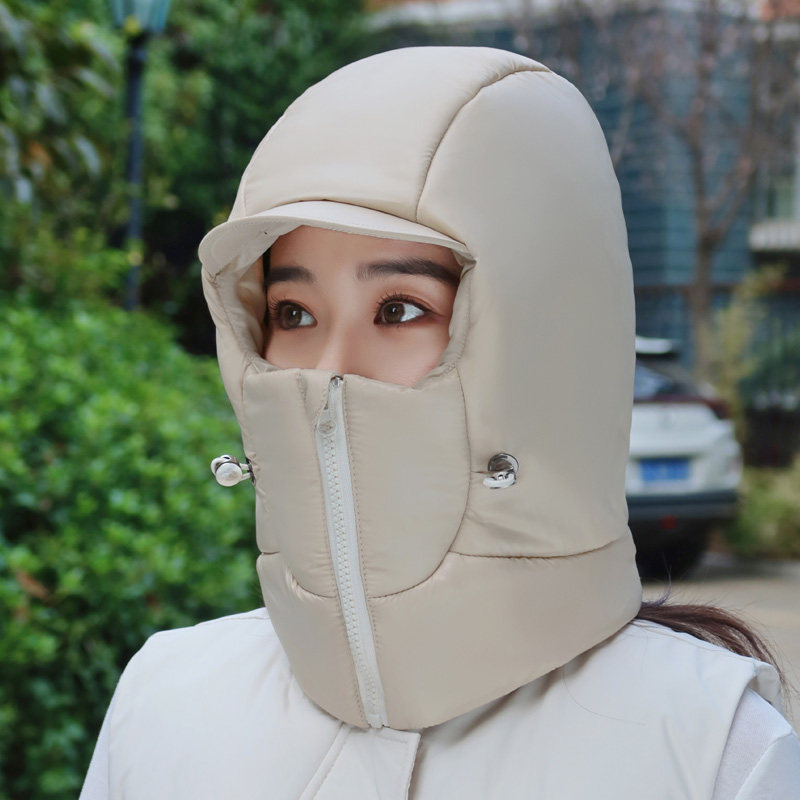 骑电动车防风帽子女冬季-20℃2025爆款羽绒棉护耳雷锋帽保暖防寒