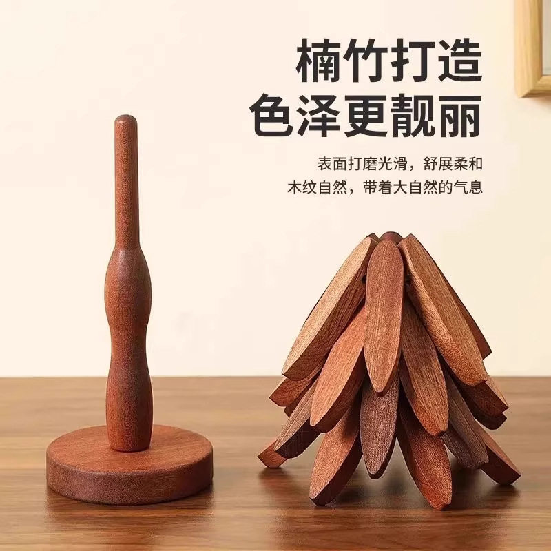 创意松树实木隔热垫餐垫