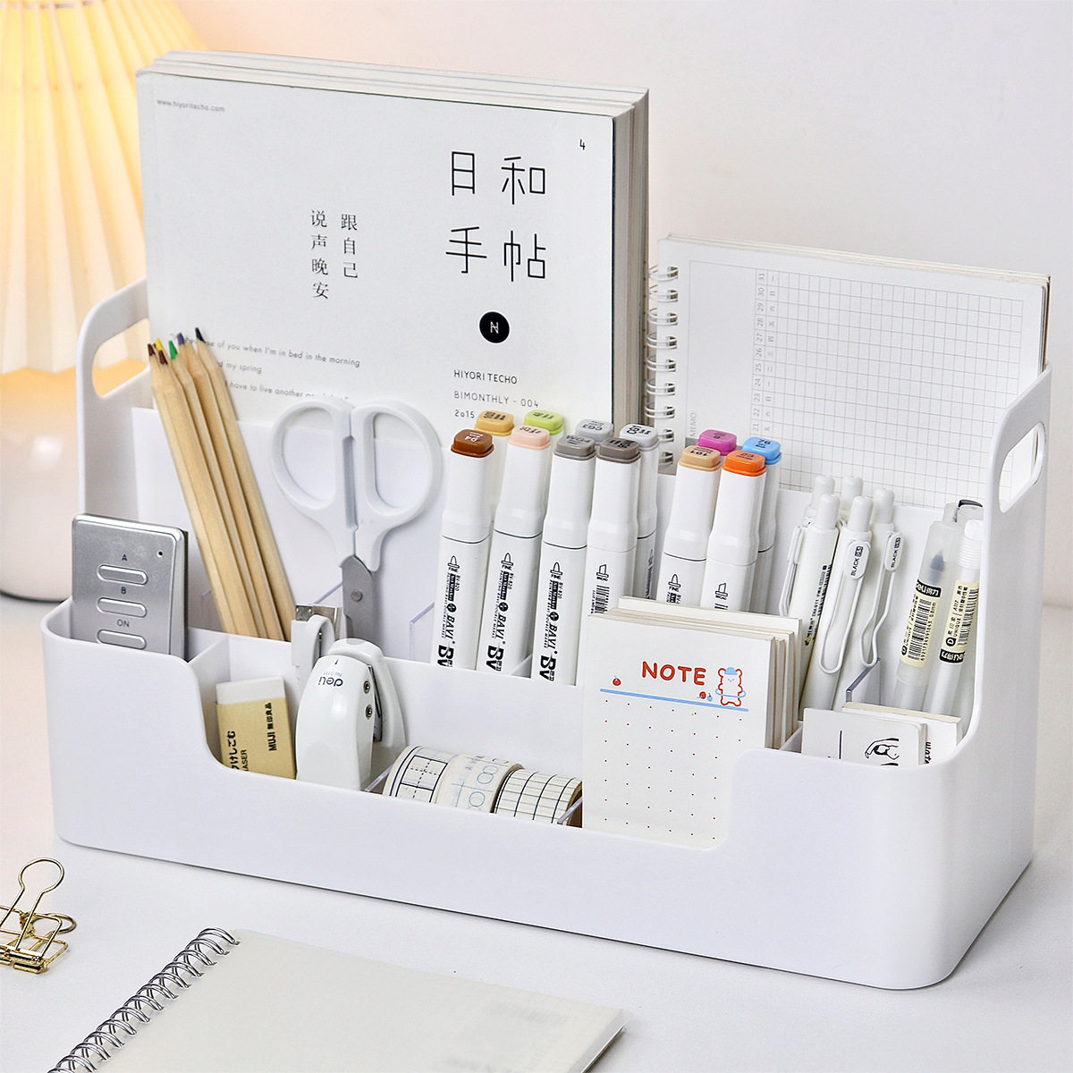 桌面三层文具收纳盒ins风