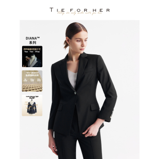 小个子极简职业西装 皇家羊毛通勤短款 女士 DIANA短西装 TieForHer