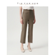 TieForHer 女 直筒裤 Leeds黄金九分裤 深卡其显高显瘦职业通勤神裤