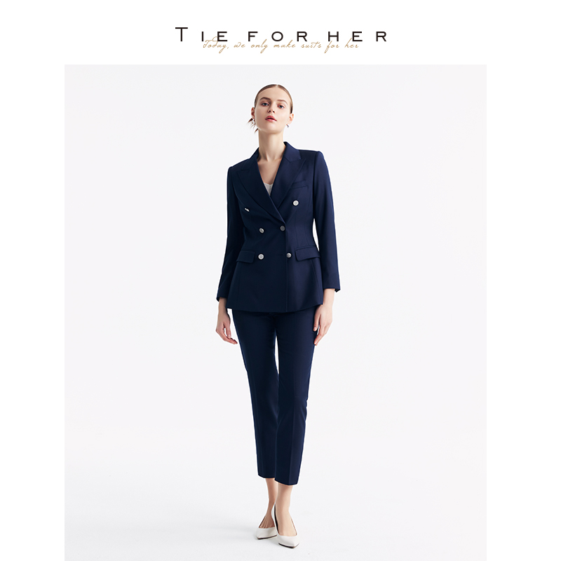 TieForHer羊毛西装九分裤套装