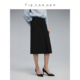 TieForHer 黑色A字半身裙女高级感显瘦通勤氛围感 Marlo博主同款