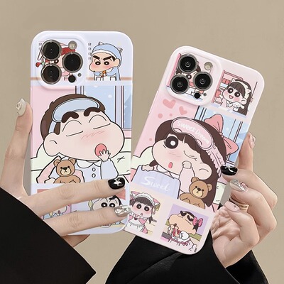 苹果14手机壳17pro保护套iphone12mini情侣壳11max小新xr菲林8P/X