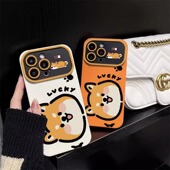 幸运小狗适用苹果17air手机壳14plus12新视窗15pro7磨砂16E可爱11