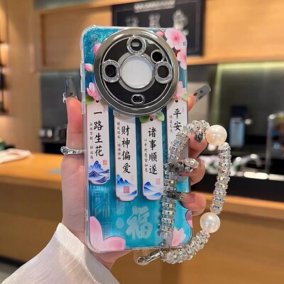 一路生花适用于OPPORENO13手机壳FINDX8S精孔羽毛银A96发财RENO12