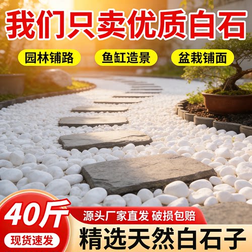 【超值底价】庭院铺路白石子