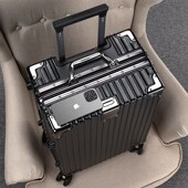 行李箱女大容量结实耐用学生拉杆箱铝框静音密码 旅行箱男登机皮箱