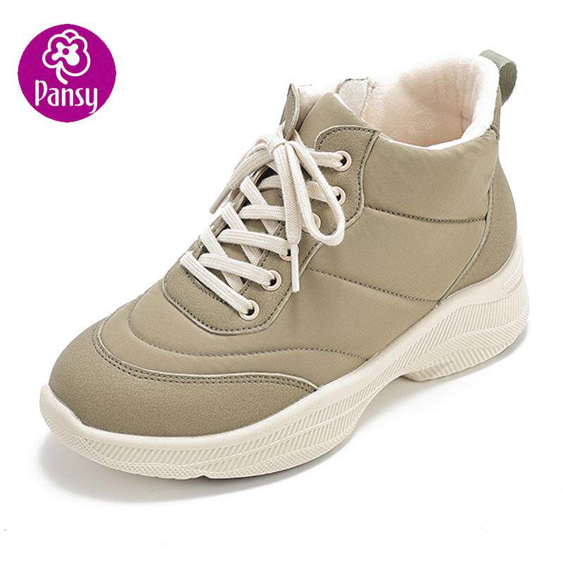 pansy盼喜运动休闲侧拉链轻便舒适防滑水日本增高帮保暖冬季女鞋,女鞋,高帮鞋,淘宝优惠券,粉丝福利购,淘宝优惠卷