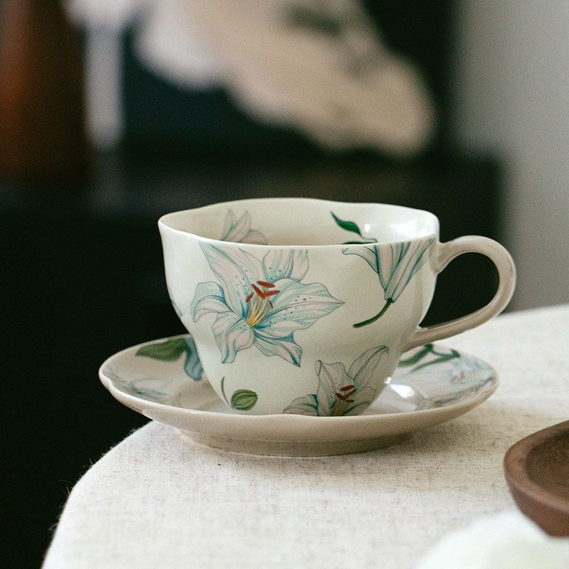 中古咖啡杯套装欧式礼盒陶瓷下午茶覆古杯碟高颜值杯子精致女生
