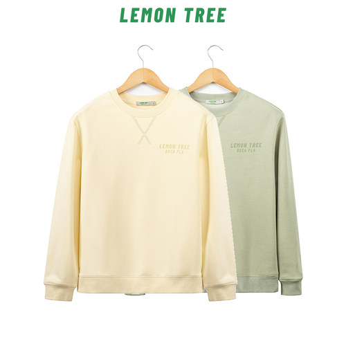 Lemon Tree 玉米纤维聚乳酸圆领卫衣春秋长袖休闲上衣