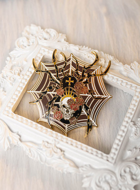 【月色星象】原创JK/DK小物金属珐琅徽章胸针【蜘蛛】现货