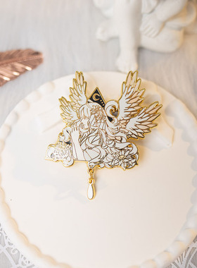 【月色星象】原创JK/DK小物金属珐琅徽章胸针【圣神祈祷】现货