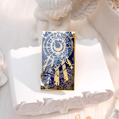 【月色星象】原创JK/DK小物金属仿珐琅徽章胸针【星罗月盘】