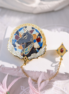 【月色星象】原创JK/DK小物金属仿珐琅徽章胸针【阿努比斯】现货