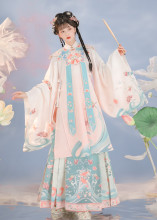 174元包邮 玉术 双鱼座 明制 长衫马面裙云肩三件套 秋冬女装