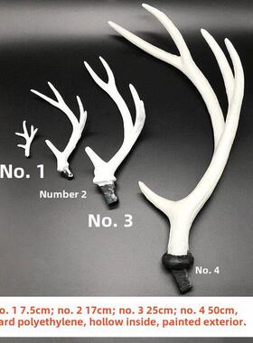 新款彷真鹿角圣诞装饰植绒鹿角头饰配件材料发箍卡森女系道具装