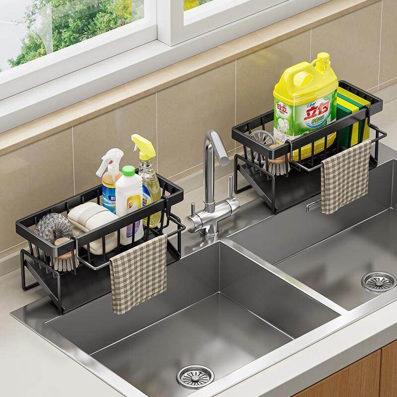 抹布架沥水架厨房置物架水槽洗碗池台面壁挂篮海绵刷钢丝球收纳架,家庭/个人清洁工具,脸盆架,淘宝优惠券,粉丝福利购,淘宝优惠卷