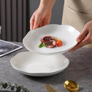 盘子菜盘家用2025新款陶瓷餐具高级炒菜盘子特别好看的碟子异性盘