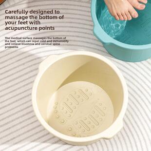 北欧家用泡脚桶保温过小腿洗脚桶洗脚盆加厚养生桶足浴按摩泡脚盆