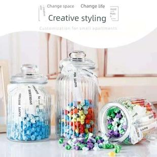 Led灯串许愿星瓶520幸运星玻璃瓶-1213.999999999%纸制塑料管星空