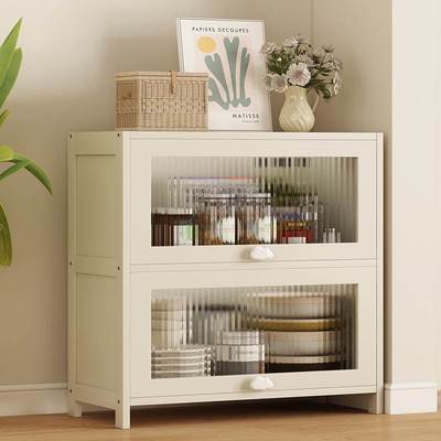 电视机旁边的落地卧室收纳置物柜家用多功能茶室书柜飘窗玄关柜子