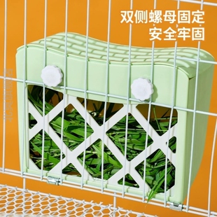 兔草架兔食盆内外置两用可悬挂固定大容量防卡草二合一盆防跳槽
