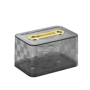 透明客厅纸巾盒轻奢茶几家用抽纸盒高级感餐巾纸盒创意弹簧纸抽盒