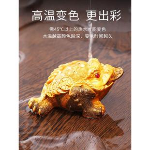 好丰金蟾蜍茶宠物饰品可以养茶宠物可以养变色金蝉带来财富和宝藏