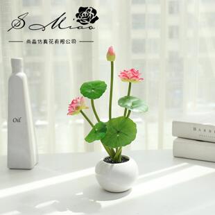 小盆栽花束高级花卉花瓶摆件仿真花个性发财阳台韩式道具大号办公