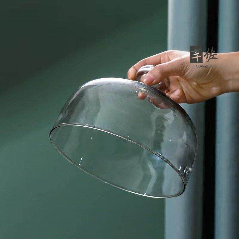 蒸锅微波炉盖子加热盖耐高温玻璃家用蛋糕点心保鲜罩防尘酒店盖菜