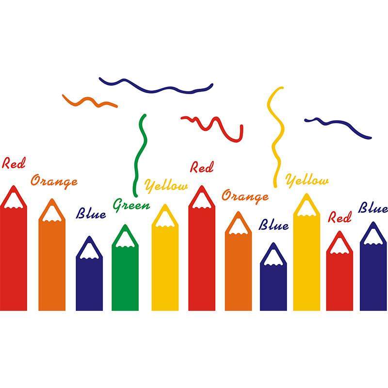 蜡笔幼儿园墙面装饰贴画室亚克力立体美术英语教室布置背景墙贴纸,家居饰品,软装墙贴,淘宝优惠券,粉丝福利购,淘宝优惠卷