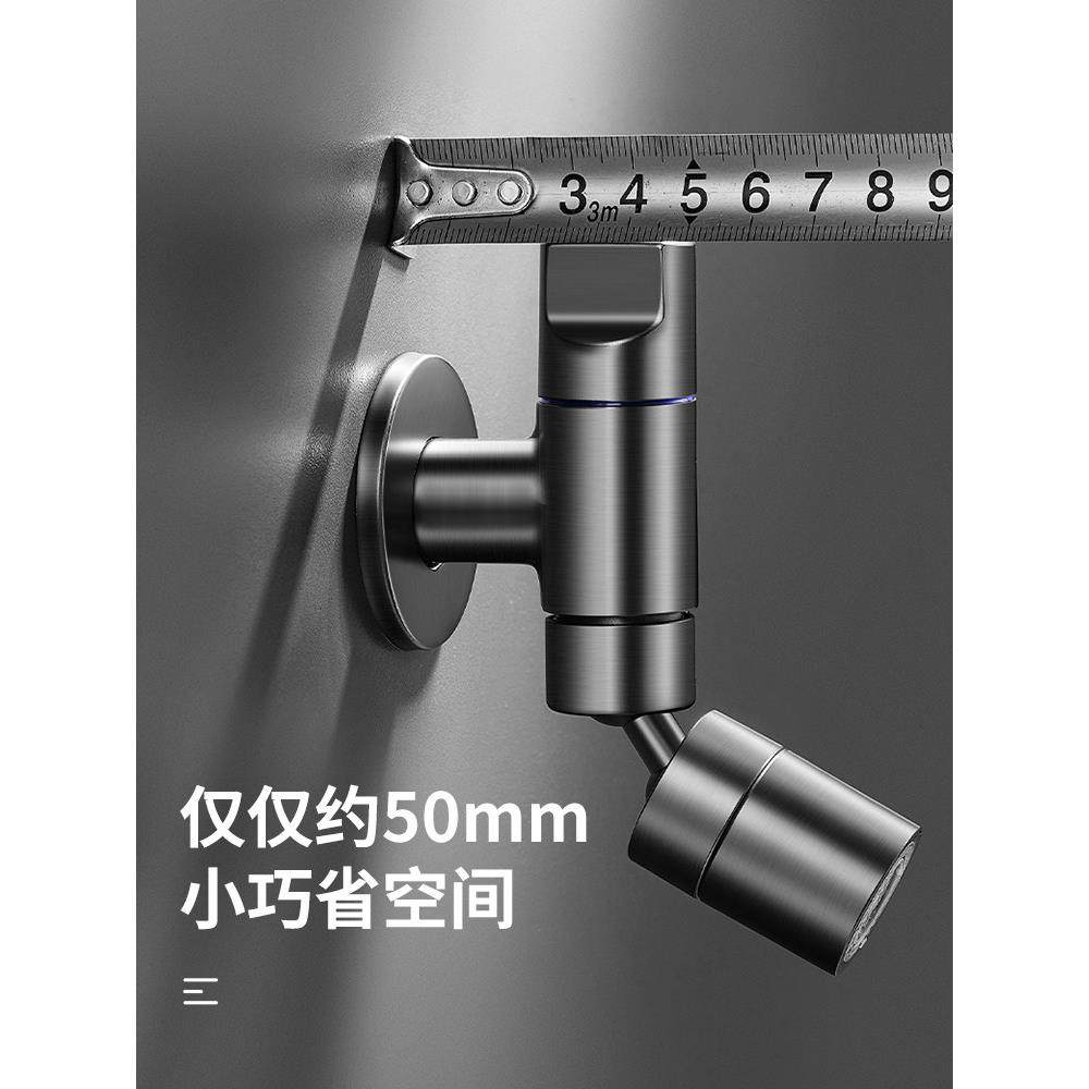 枪灰色全铜拖把池水龙头专用阳台加长入墙式迷你防溅单冷龙头家用,家装主材,拖把池龙头,淘宝优惠券,粉丝福利购,淘宝优惠卷