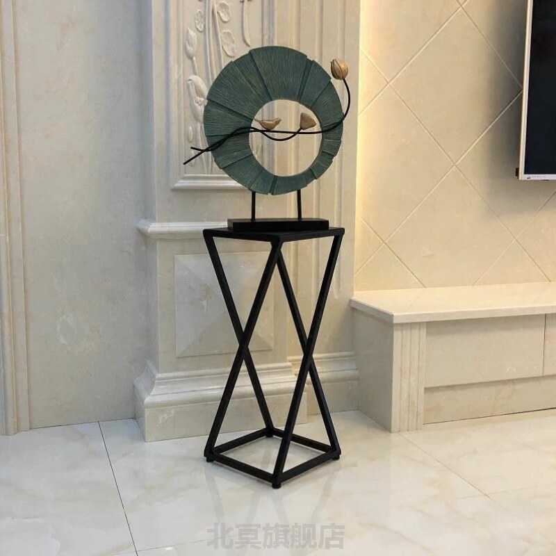 北欧铁艺花架简约现代客厅落地式绿萝架阳台创意吊兰花盆架花几