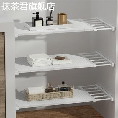 档板收缩杆物隔板衣柜伸缩置物一储物架小书柜20宽夹层储布分层/