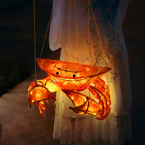 非遗竹编螃蟹花灯手工diy材料包