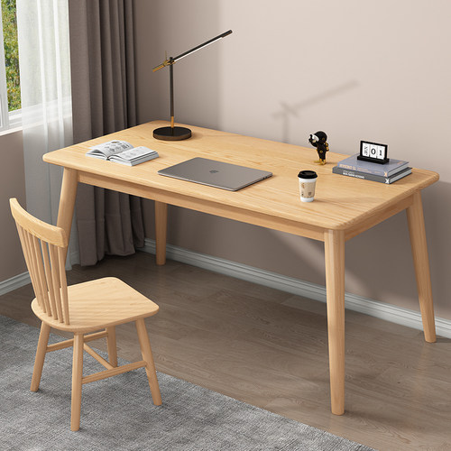 实木电脑桌家用学生书桌写字桌子